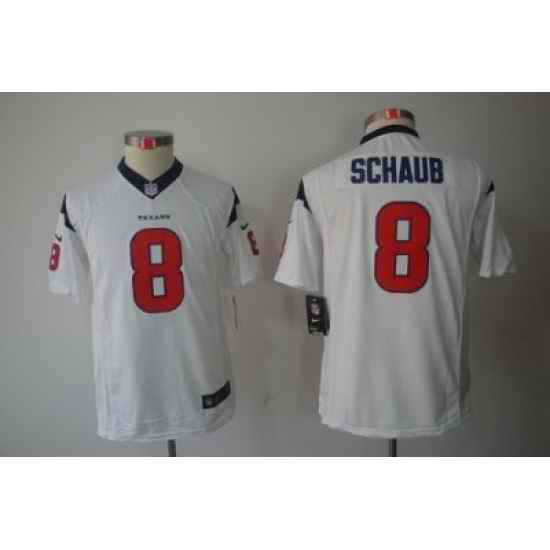 Nike Youth Houston Texans #8 Schaub White Color[Youth Limited Jerseys]
